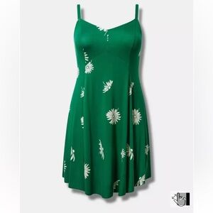 Torrid Super Soft Knit Green with Flowers size 0X